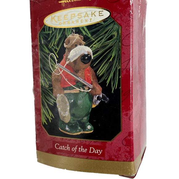 Hallmark Keepsake Christmas Ornament Fisherman Catch of the Day 1997 W/ Box - Picture 6 of 10